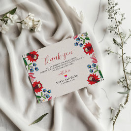 Mexicaanse Kleurrijke Bloemen Botanische Moderne H Bedankkaart