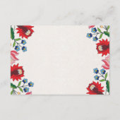 Mexicaanse Kleurrijke Bloemen Botanische Moderne H Informatiekaartje (Achterkant)