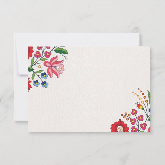 Mexicaanse Kleurrijke Bloemen Botanische Moderne H Save The Date (Achterkant)