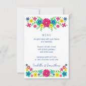 Mexicaanse kleurrijke bloemen menu (Voorkant)