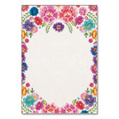 Mexicaanse Kleurrijke Bloemrijke Botanische Feest  Kaart (Achterkant)