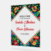 Mexicaanse kleurrijke bruiloft acryl bord (Hoek)