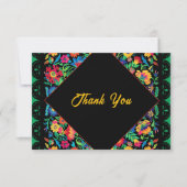 Mexicaanse kleurrijke bruiloft bedankkaart (Voorkant)