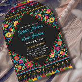 Mexicaanse kleurrijke bruiloft boog uitnodiging