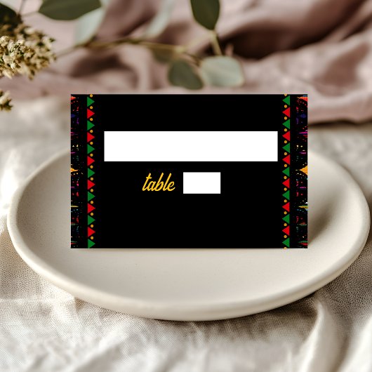 Mexicaanse kleurrijke bruiloft plaatskaartje