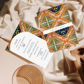 Mexicaanse kleurrijke bruiloft uitnodiging