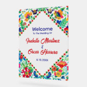 Mexicaanse kleurrijke chique bruiloft acryl bord (Hoek)