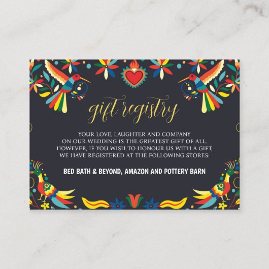 Mexicaanse kleurrijke Cinco de Mayo Fiesta bruilof Informatiekaartje (Voorkant)