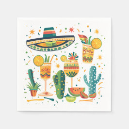 Mexicaanse kleurrijke drinken servet