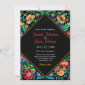 Mexicaanse kleurrijke fiesta bruiloft uitnodiging (Voorkant)