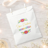 Mexicaanse kleurrijke Fiesta floral Treintañera Bedankzakje (Geknipt)