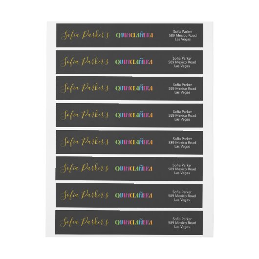 Mexicaanse kleurrijke Fiesta Quinceañera (Vel)