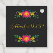 Mexicaanse kleurrijke Fiesta Quinceañera Bedankjes Labels (Achterkant)