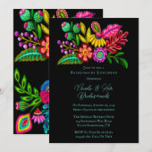 Mexicaanse Kleurrijke Flora Bruidsmeisjes Luncheon Kaart (Voorkant / Achterkant)