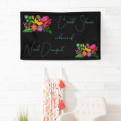 Mexicaanse kleurrijke Flora bruiloft Vrijgezellenf Spandoek (Insitu)