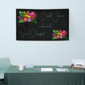 Mexicaanse kleurrijke Flora bruiloft Vrijgezellenf Spandoek (Beurs)