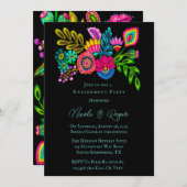Mexicaanse kleurrijke Flora verlovingsfeest Kaart (Voorkant / Achterkant)