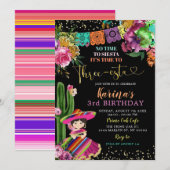 Mexicaanse kleurrijke Floral 3e verjaardag Kaart (Voorkant / Achterkant)