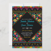 Mexicaanse kleurrijke huwelijksuitnodiging kaart (Voorkant)