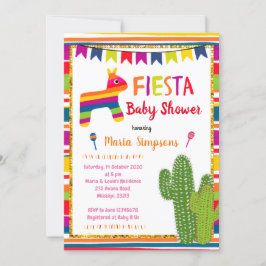 Mexicaanse kleurrijke Pinata Baby shower Invitatio Kaart