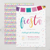 Mexicaanse kleurrijke script Fiesta Kinderen verja Kaart (Voorkant / Achterkant)