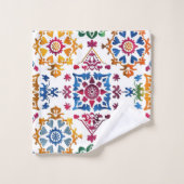 Mexicaanse kleurrijke ster Tegel Bad Handdoek (Wasdoekje)