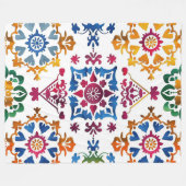 Mexicaanse kleurrijke ster Tegel Fleece Deken (Voorkant (Horizontaal))