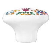 Mexicaanse kleurrijke ster Tegel Keramische Knop (Zijkant)