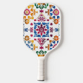 Mexicaanse kleurrijke ster Tegel Pickleball Paddle (Achterkant)