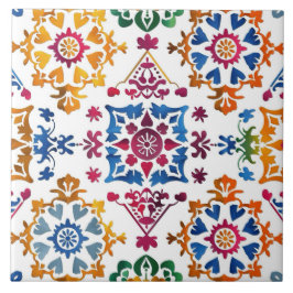 Mexicaanse kleurrijke ster Tegel Tegeltje