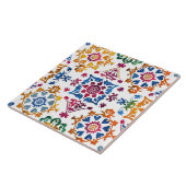 Mexicaanse kleurrijke ster Tegel Tegeltje (Zijkant)