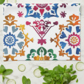 Mexicaanse kleurrijke ster Tegel Theedoek (Gevouwen)