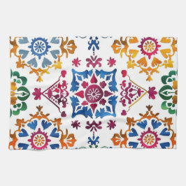 Mexicaanse kleurrijke ster Tegel Theedoek