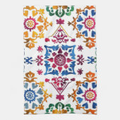 Mexicaanse kleurrijke ster Tegel Theedoek (Verticaal)