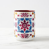 Mexicaanse kleurrijke ster Tegel Tweekleurige Koffiemok (Center)