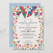 Mexicaanse kleurrijke vogel koppels douche uitnodi kaart (Voorkant / Achterkant)