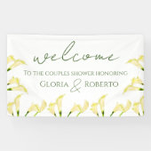 Mexicaanse Koppels Douche Calla Lilies Welkomstbor Spandoek (Horizontaal)
