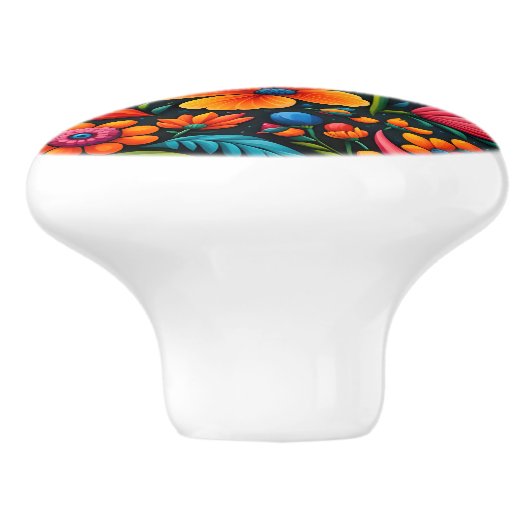 Mexicaanse kunst keramische knop (Zijkant)