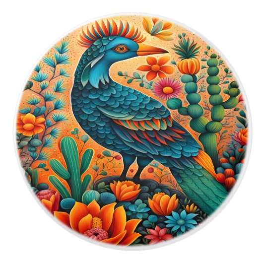 Mexicaanse kunst keramische knop (Voorkant)