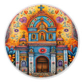 Mexicaanse kunst keramische knop (Voorkant)