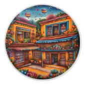 Mexicaanse kunst keramische knop (Voorkant)