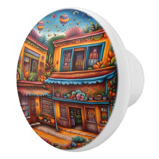 Mexicaanse kunst keramische knop (Rechts)