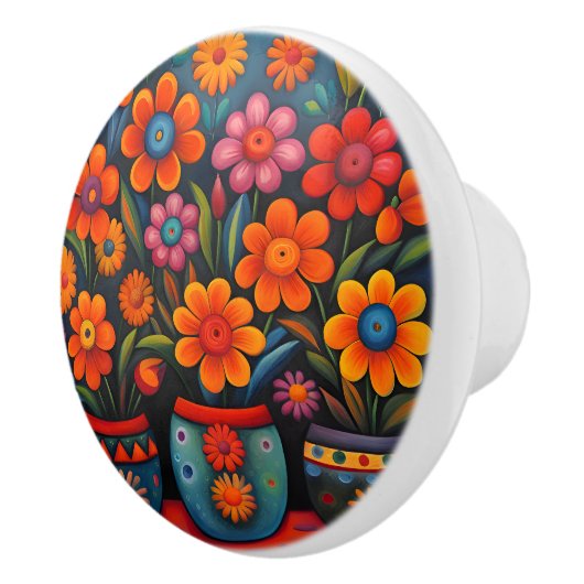 Mexicaanse kunst keramische knop (Rechts)