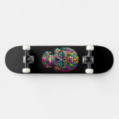 Mexicaanse Kunst Schedel Persoonlijk Skateboard (Horizontaal)