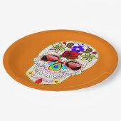 Mexicaanse kunstdag van de dood van de Suiker Papieren Bordje (Gekanteld)