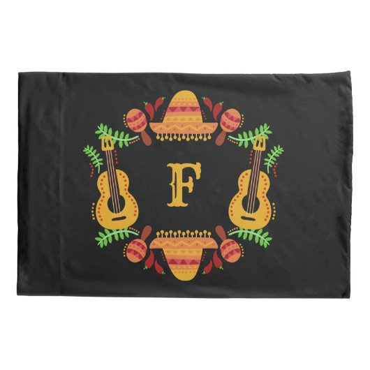 Mexicaanse kussenslopen aangepast monogram (Achterkant)