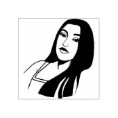 Mexicaanse Lady Portrait maakt schoonheidskunst Rubberstempel (Afrduk)
