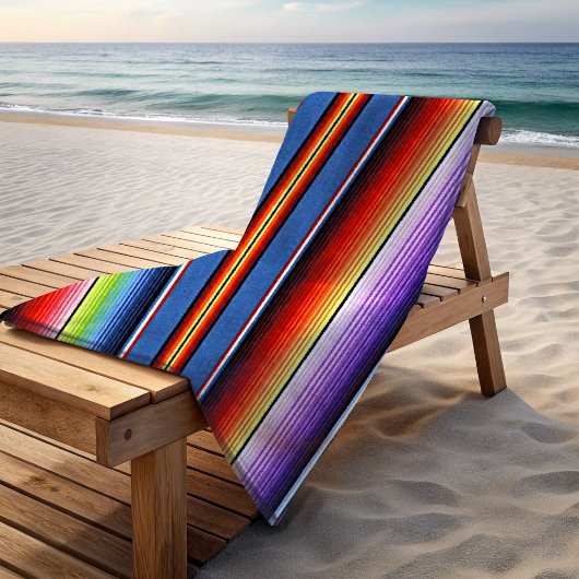 Mexicaanse lanket Stripes Colorful Rainbow Spaans Strandlaken