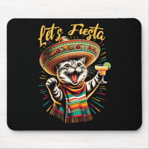 Mexicaanse Let's Fiesta Sombrero Cat Cinco De Mayo Muismat