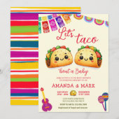 Mexicaanse Let's Taco Over een Baby Fiesta Baby sh Kaart (Voorkant / Achterkant)